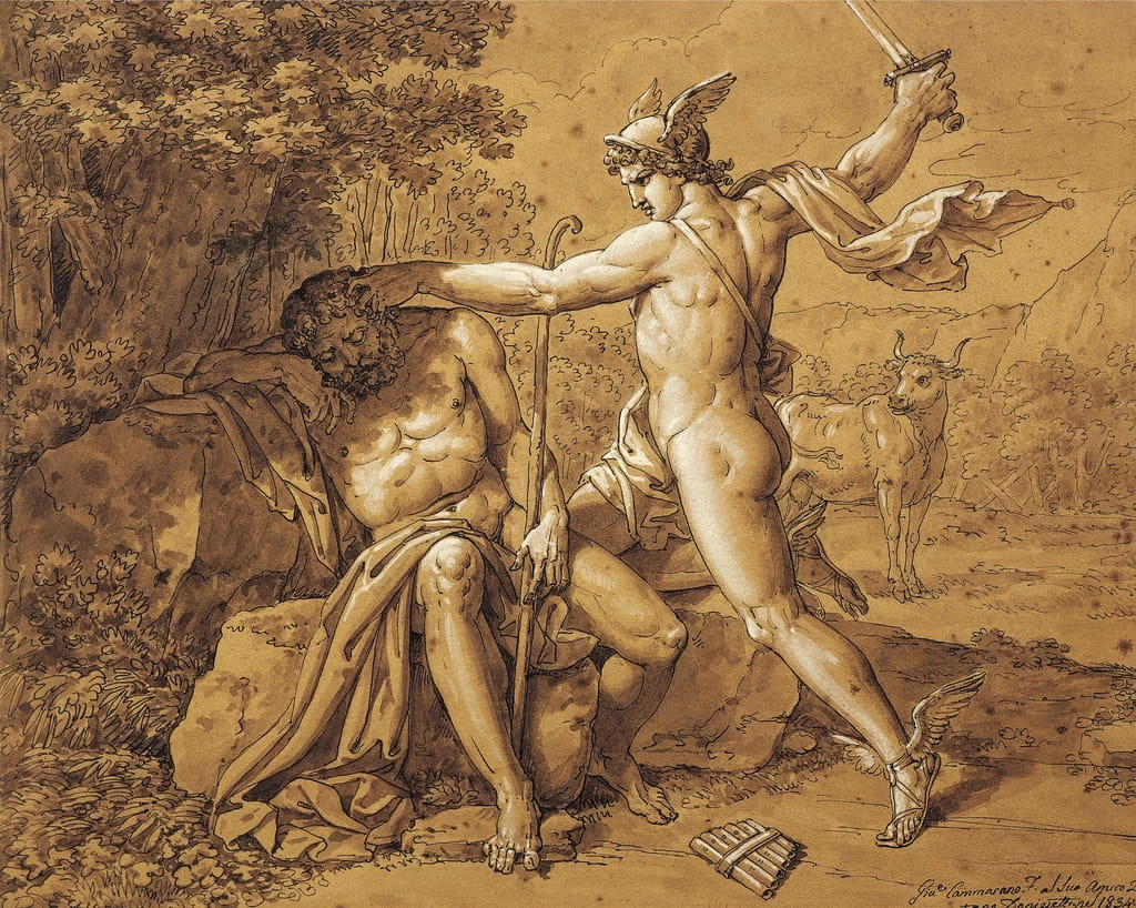 Mercurio uccide Argo per salvare la ninfa, donato dall'artista a Gaetano Donizetti
